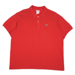 Классическое поло Lacoste ярко-красного цвета, XXL свободный