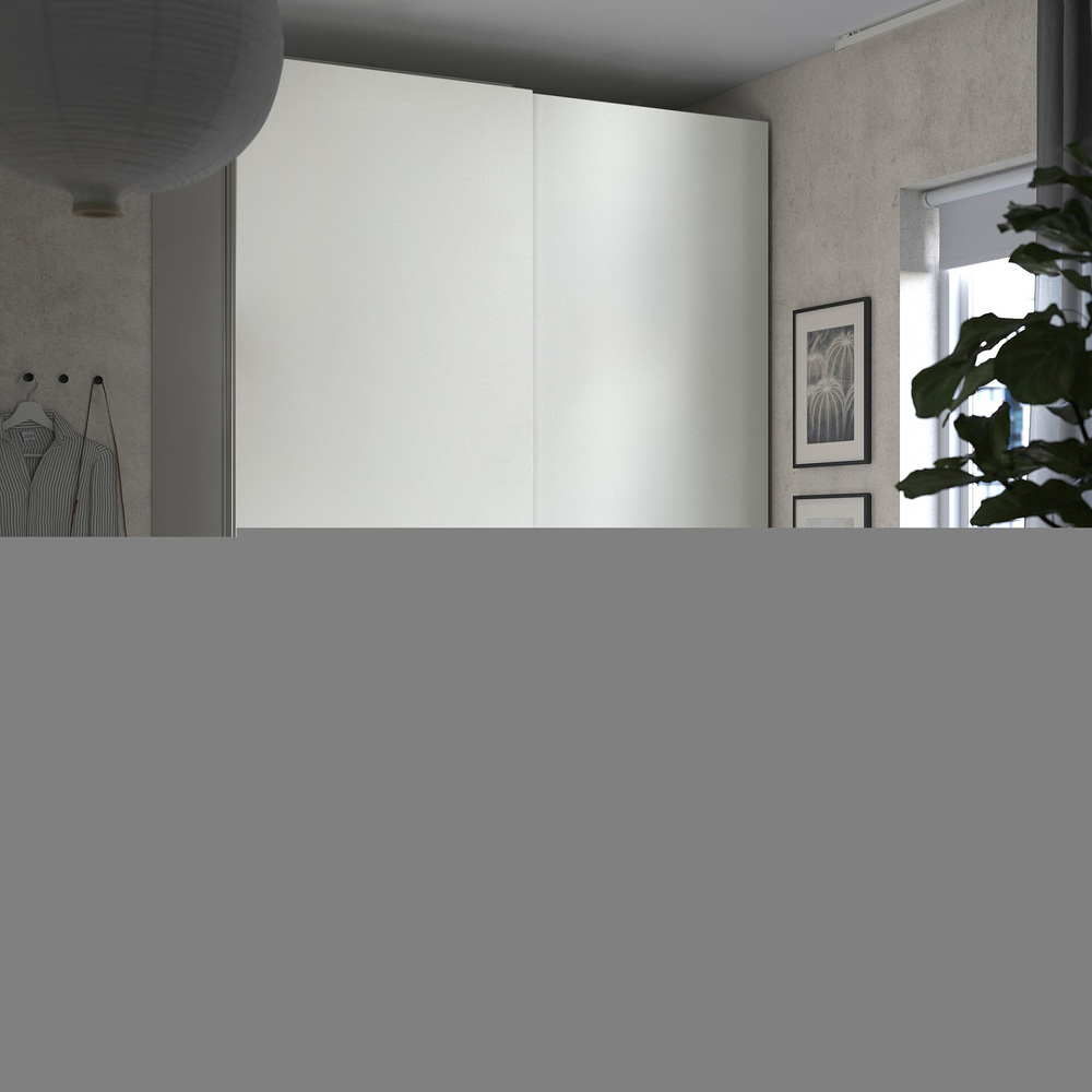 Шкаф-купе PAX HASVIC IKEA комбинация с 4 полками (белый)  210*45*260