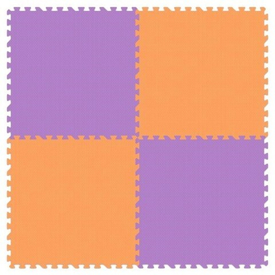 Коврик-пазл 24 Funkids Квадро-24-10 4 части серия NT10 Оранжево-фиолетовый