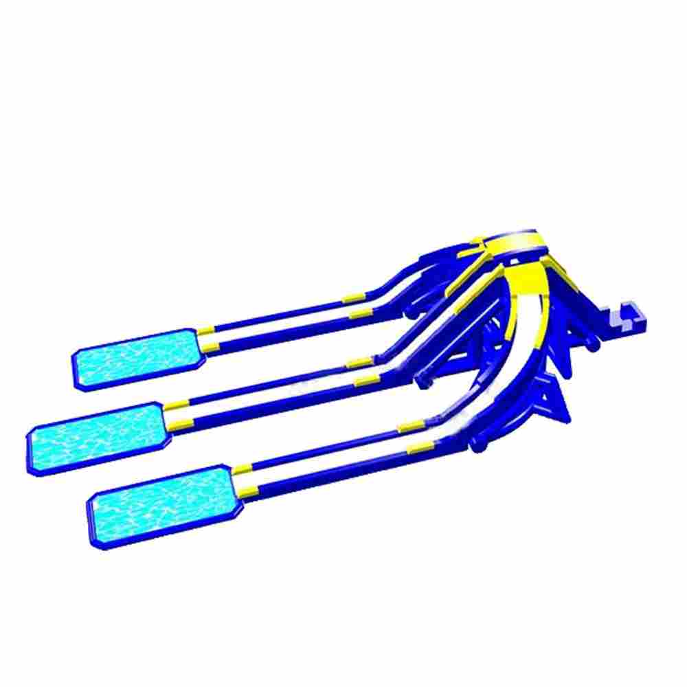 Надувная прямая водная горка «Трезубец», 58*18*11 м