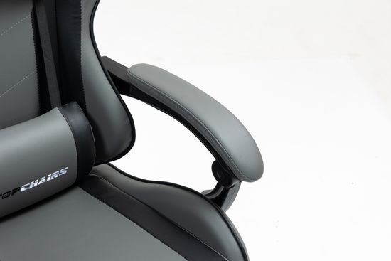 Кресло спортивное TopChairs Commander серо-черный