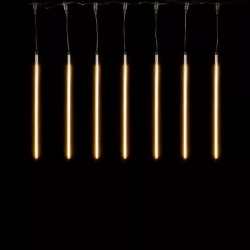 Гирлянда Тающие сосульки 10*0.5 м., 24V., 600 теплых белых LED ламп, коннектор, черный ПВХ, LTC (CCL600-10-1WW)