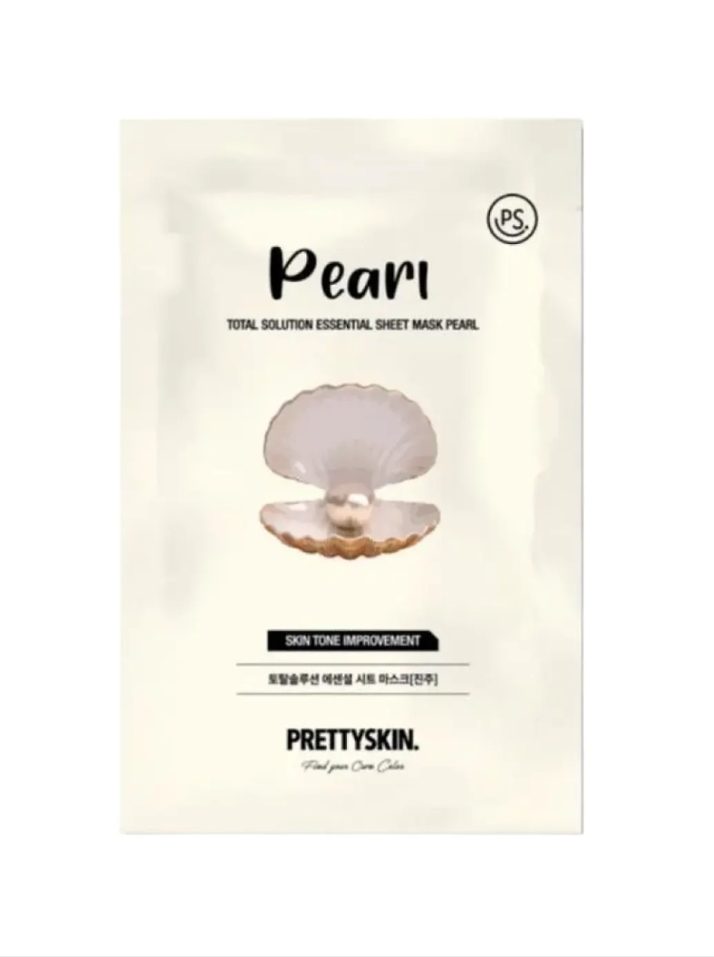 PrettySkin Mask Sheet Pearl Total Solution Essential Маска для лица тканевая с экстрактом жемчуга, 23 гр