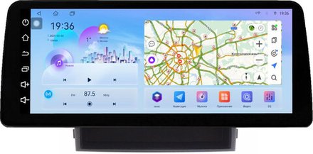 Магнитола для Toyota Alphard 2 H20, Vellfire 1 H20 2008-2015 (полочка под экраном, рамка-накладка 10) - FarCar монитор 12.3" 2K QLED на Android 14, TS10, CarPlay, 4G SIM-слот