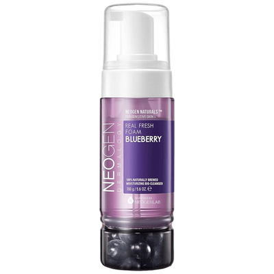 Neogen Dermalogy Real Fresh Foam Cleanser Blueberry 160 g, Увлажняющая кислородная пенка с ягодами черники 160 г (до 12.12.26)