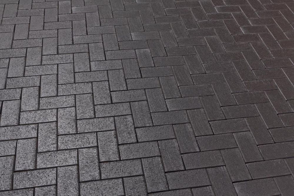 Feldhaus Klinker - P609DF, Umbra ferrum, антрацитовый с фиолетовым нагаром, с оттенками, 240x118x52 - Клинкерная тротуарная брусчатка