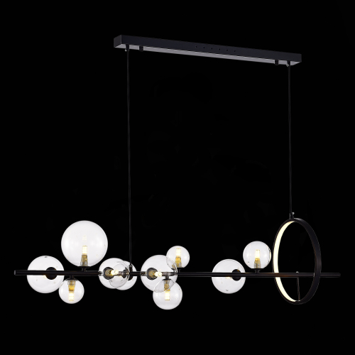 SL1165.423.15 Светильник подвесной ST-Luce Черный/Прозрачный G4 10+1*5W 4000K