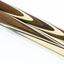 Кий для русского бильярда 2-pc "Классика" (термограб, светло-коричневый, белый) 13 запилов