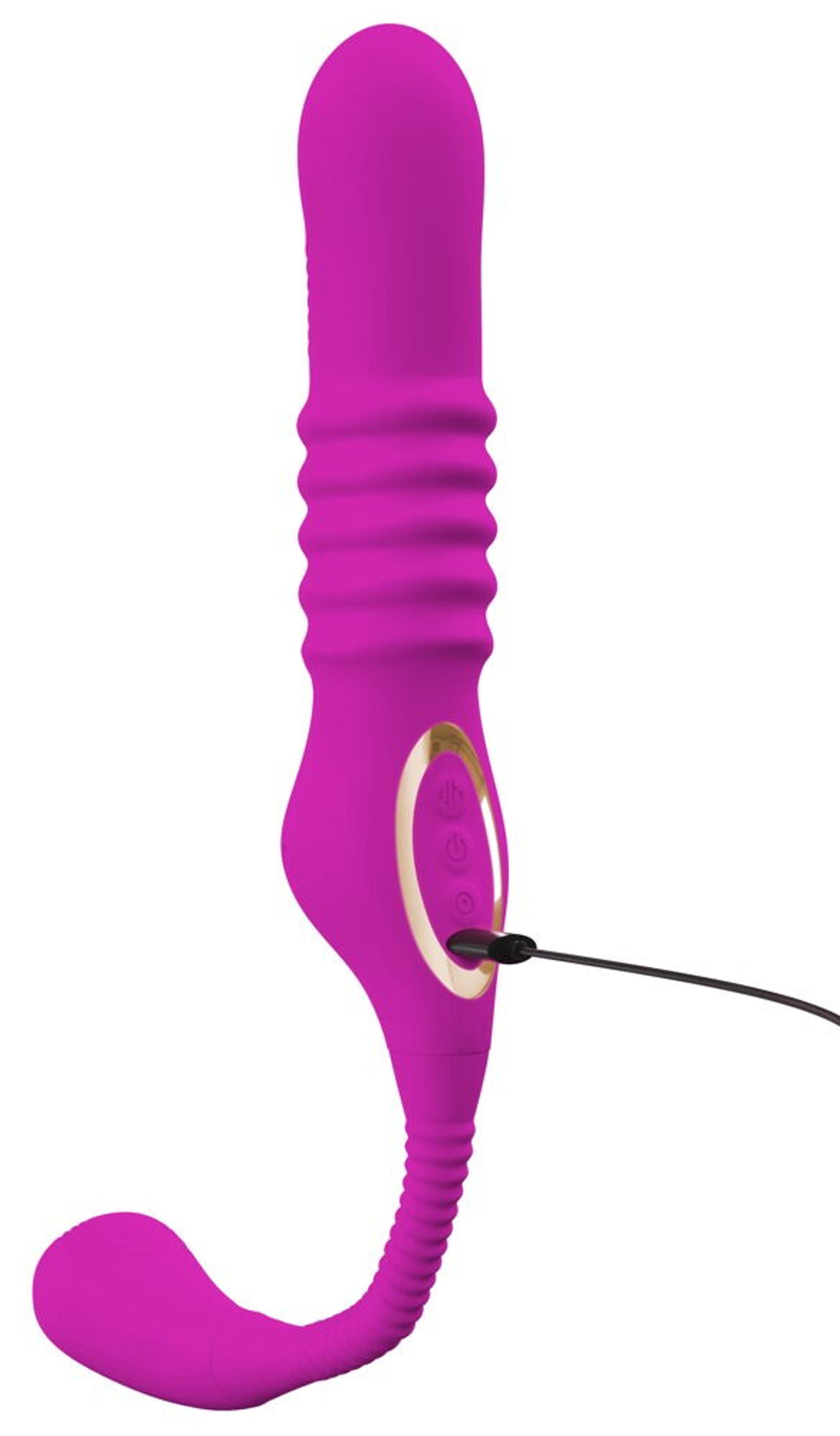 Лиловый вибратор 3 Function Vibrator с функцией фрикций и постукиванием (Цвет: лиловый)