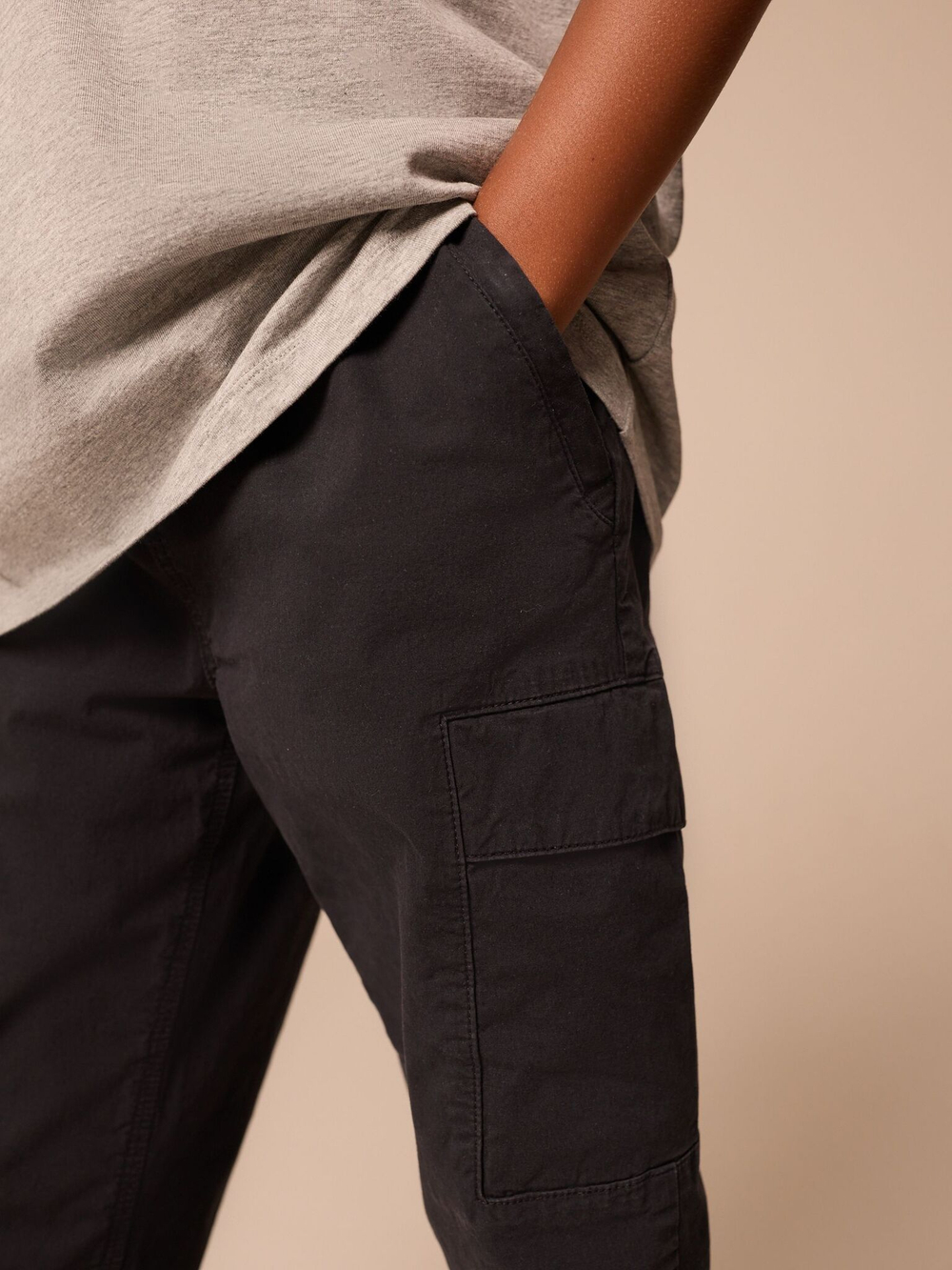 Брюки карго узкие для мальчика Next E42-121, Черный