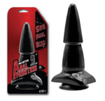 Большая анальная втулка чёрного цвета - 22,8 см. (Цвет: черный)