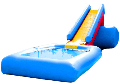 Надувная водная горка с бассейном «Пляжная», 7,5*3*3 м, на поддуве