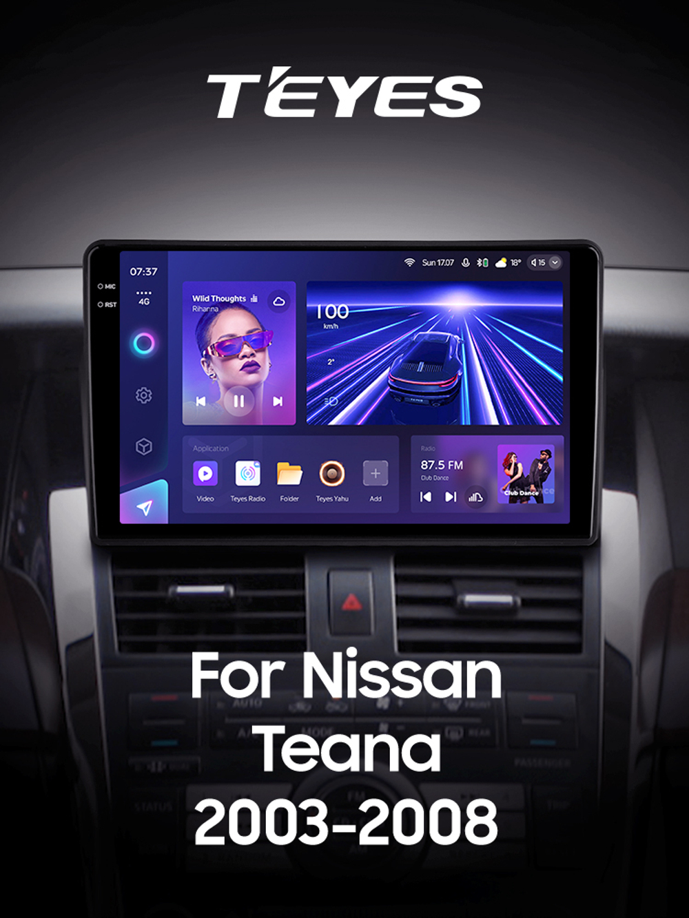 Teyes CC3 2K 9"для Nissan Teana 2003-2008