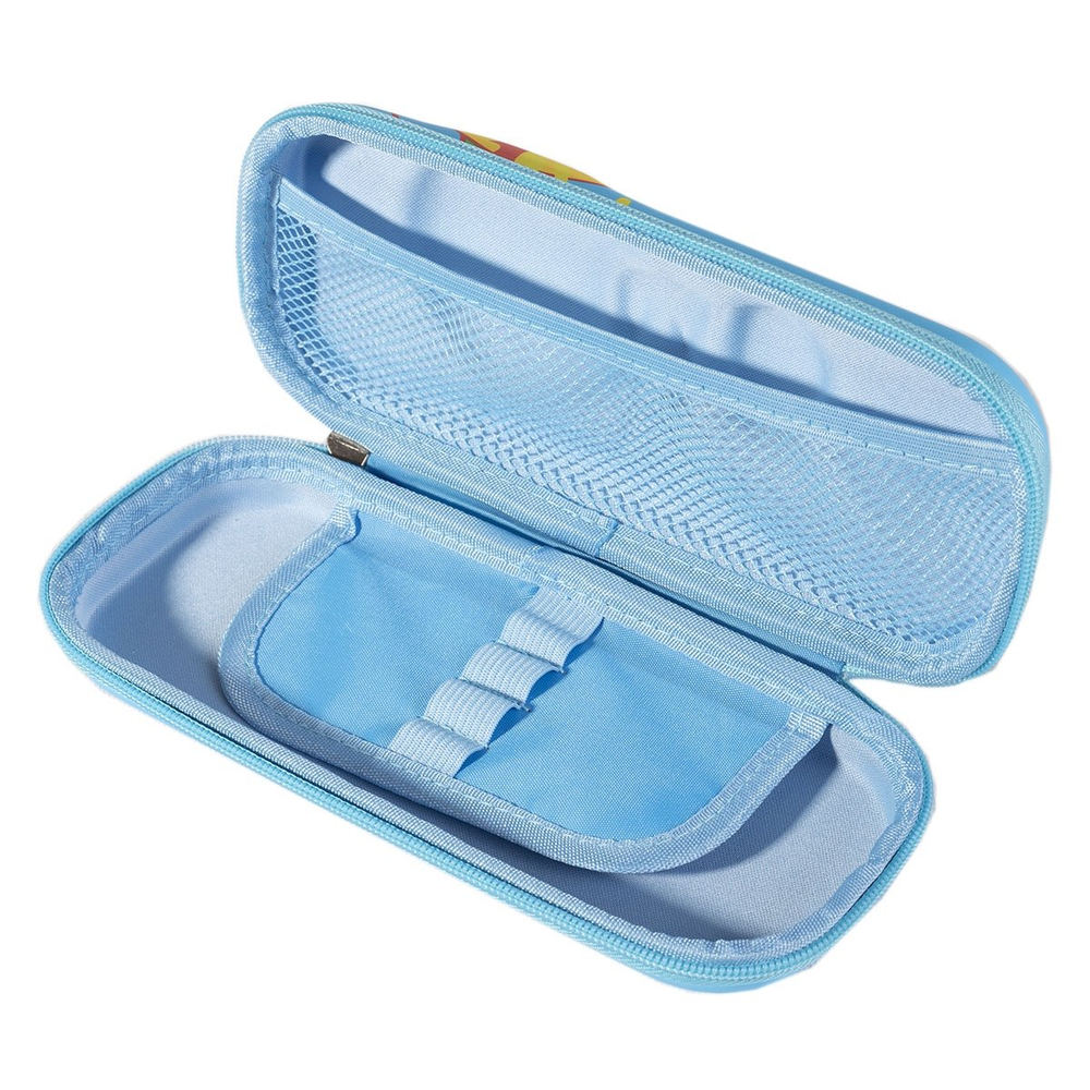 Пенал EVA Alingar, 1 отделение 1 откидная планка, карман сетка, молния, объем рисунок, 95 х 220 мм, "We are bears", мишка космонавт