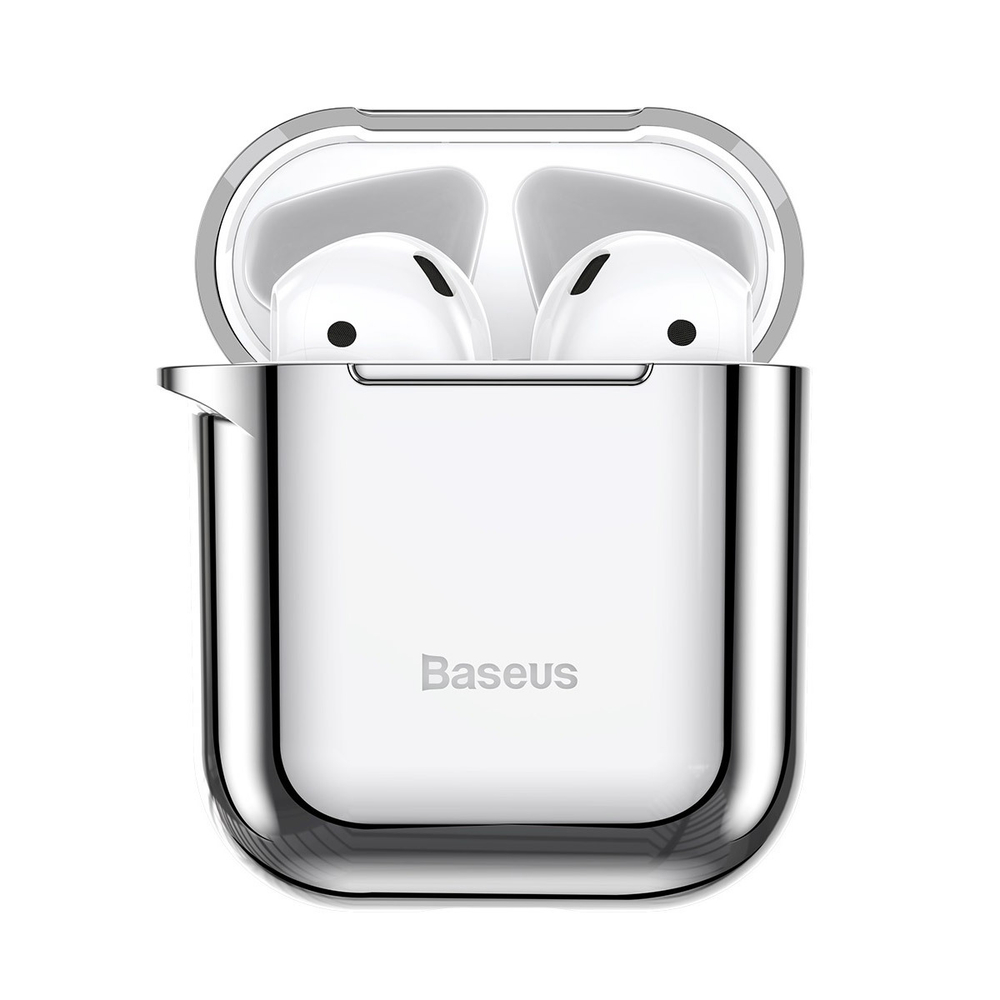 Чехол для Apple AirPods 1/2 Baseus Shining Hook Case - Silver