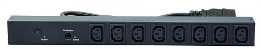Блок розеток 19", 8 розеток Eurolan 60A-64-55-08BL