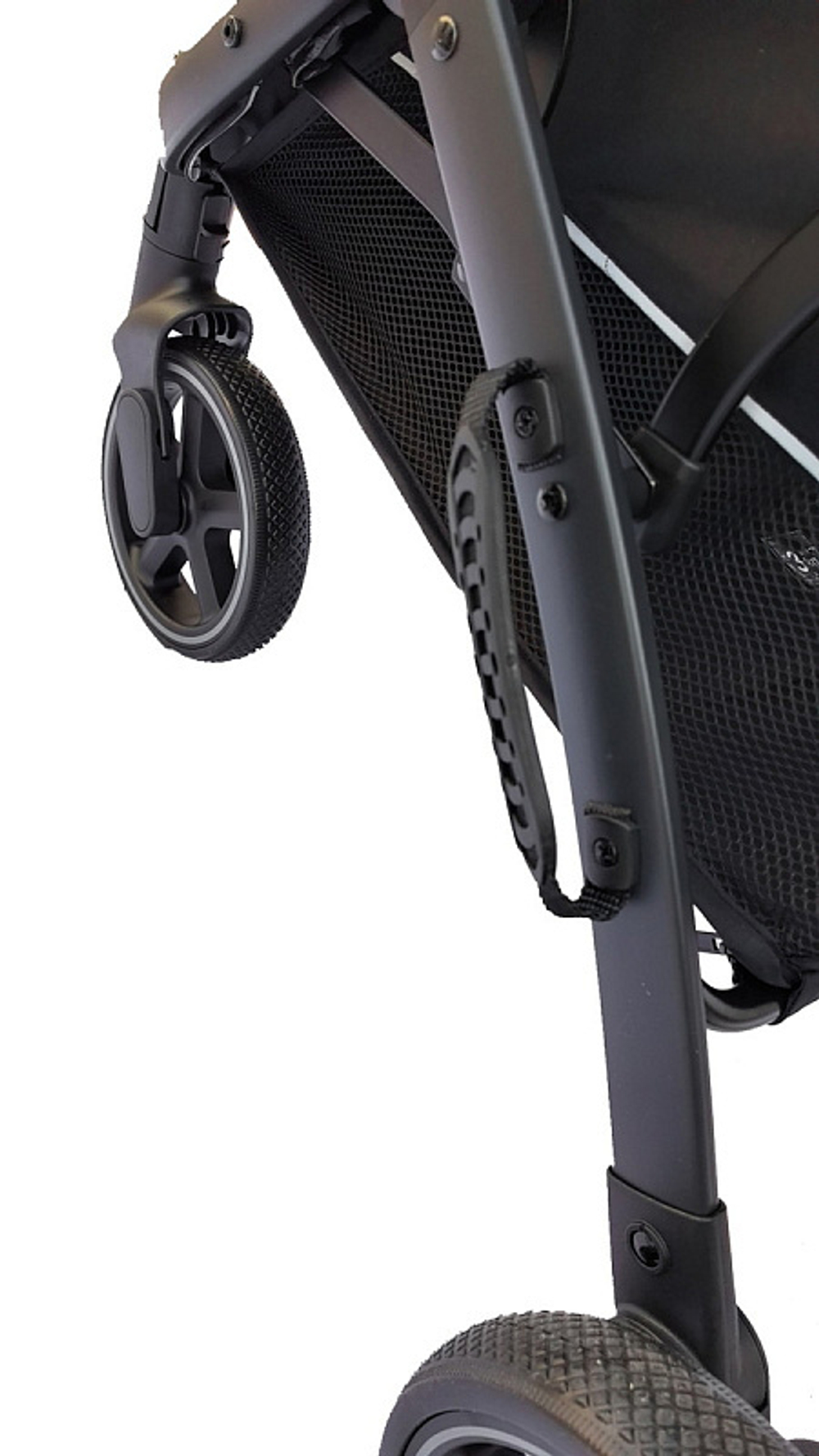 Коляска прогулочная Peppy Polo sandstone черная рама, сумка