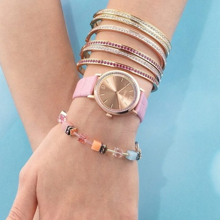 Браслет Coeur de Lion Pink-Gold 17 см 0127/33-0416