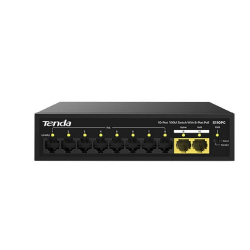 Коммутатор TENDA S110PC Коммутатор настольный 10-Ports 10/100 Base-TX 8-Ports PoE (PoE бюджет 75W)