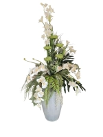 Композиция в напольной вазе "Белая орхидея"