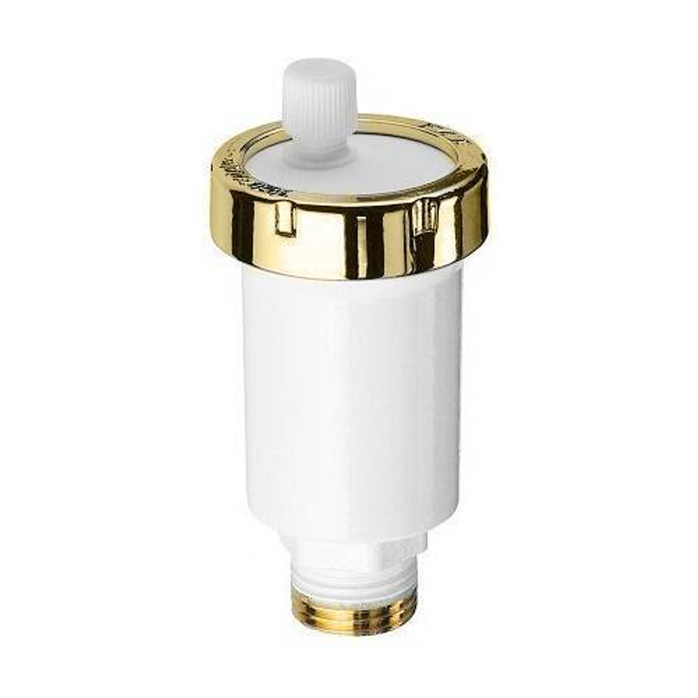 Воздухоотводчик автоматический FAR LadyFAR 0301 - 1/2" (воздухоотвод сверху, белый/золотой)