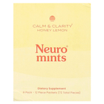 NeuroGum, NeuroMints, спокойствие и ясность, с медом и лимоном, 6 пакетиков по 12 шт.