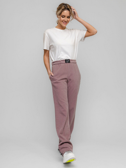 Брюки спортивные с утяжкой внизу, женские, цвет "Розовый лёд"