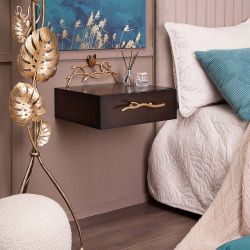 Тумба прикроватная Ин Блум подвесная Каштан