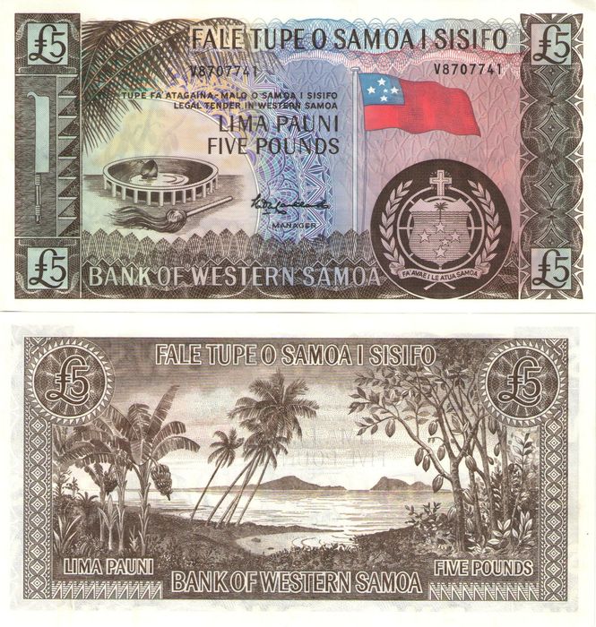 5 фунтов 1963 Западное Самоа (2020)