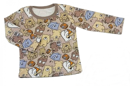 Пижамная кофта 384/12 мишки, пчелы