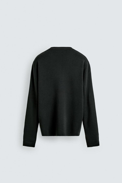 ZARA СВИТЕР ИЗ ЛЕГКОЙ ШЕРСТИ, ЗЕЛЕНЫЙ/СЕРЫЙ