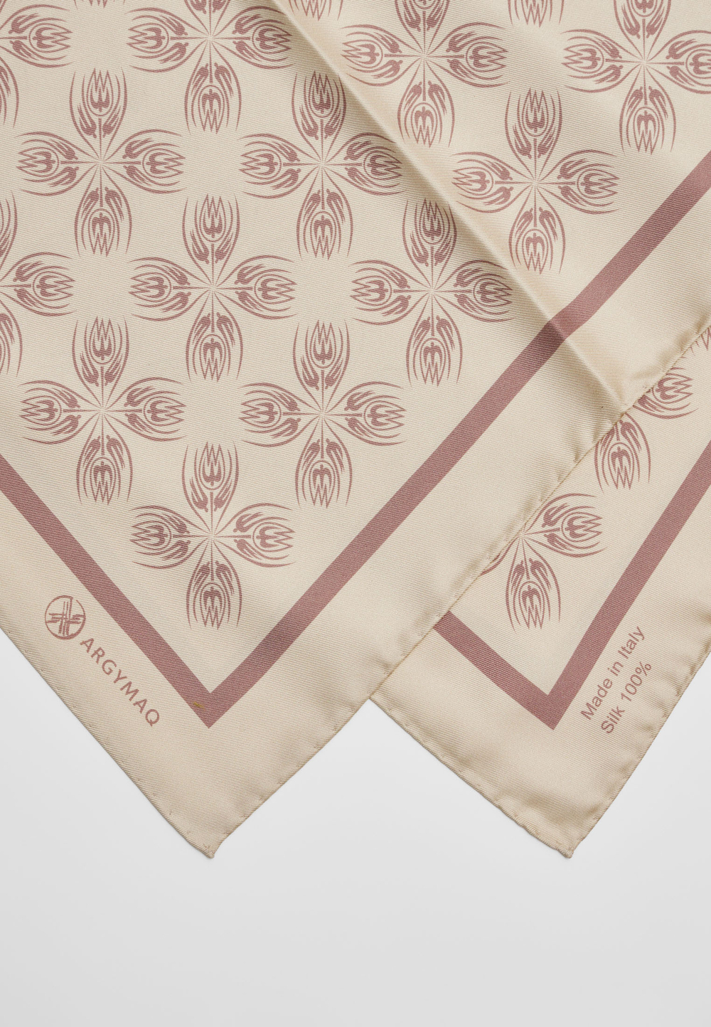 Шелковый платок Qarlygash&Qyzgaldaq CREAMY 90х90