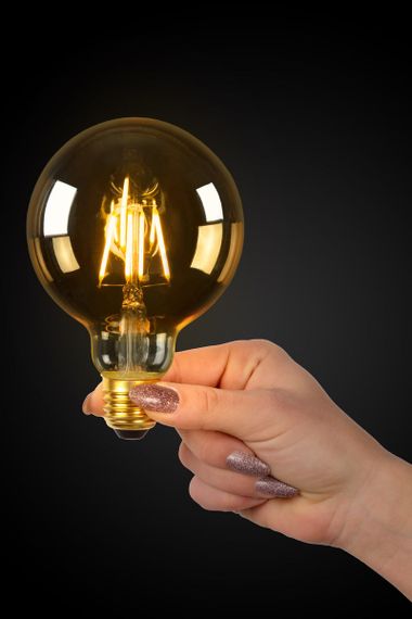 Лампа светодиодная Lucide E27 5W 2700K янтарная 49069/05/62