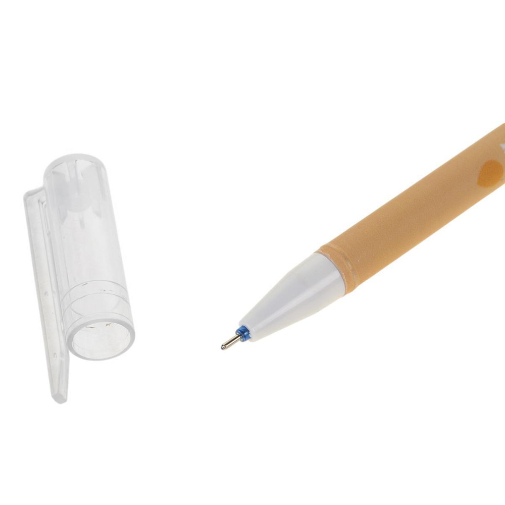 Ручка гель пиши-стирай 0.5мм. "Капибара" синяя, термо чернила, корпус цветной, 3 дизайна, смен.стерж