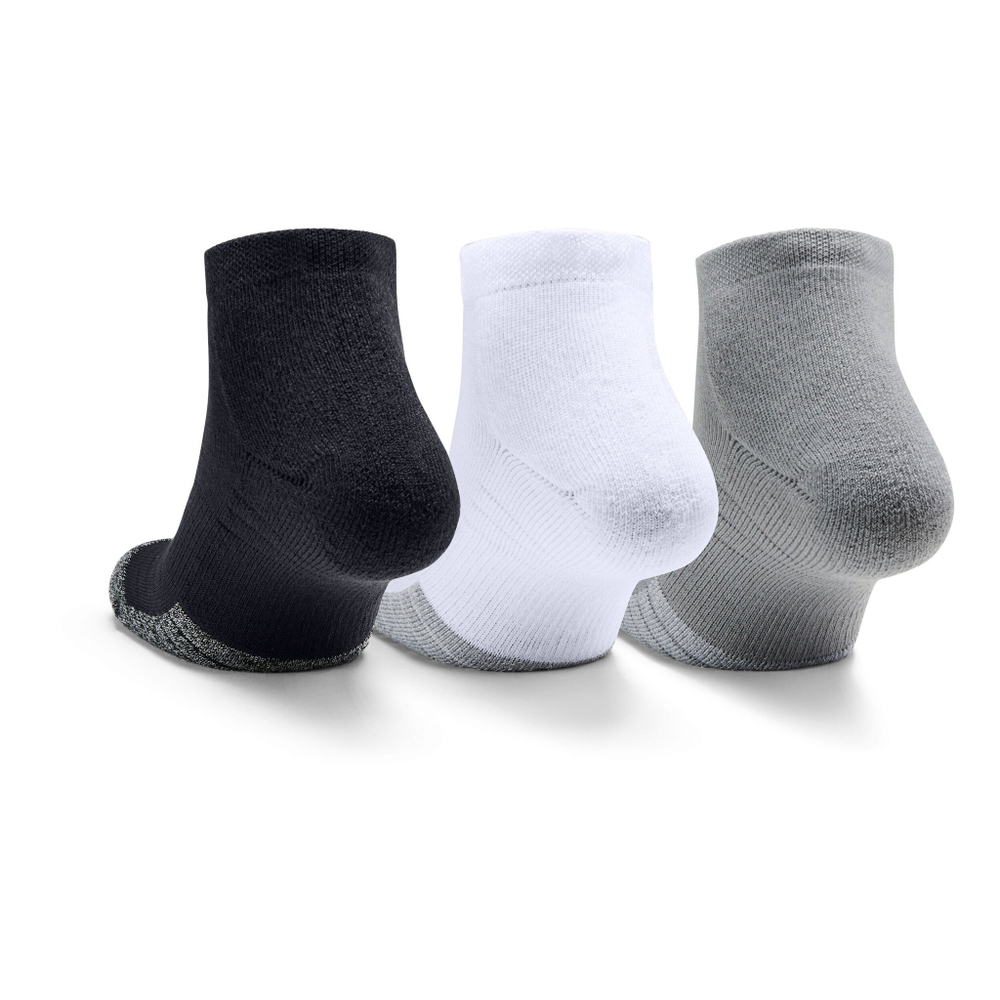 Under Armour Heatgear Low Cut Sports Socks 3 Pack - Grey, White