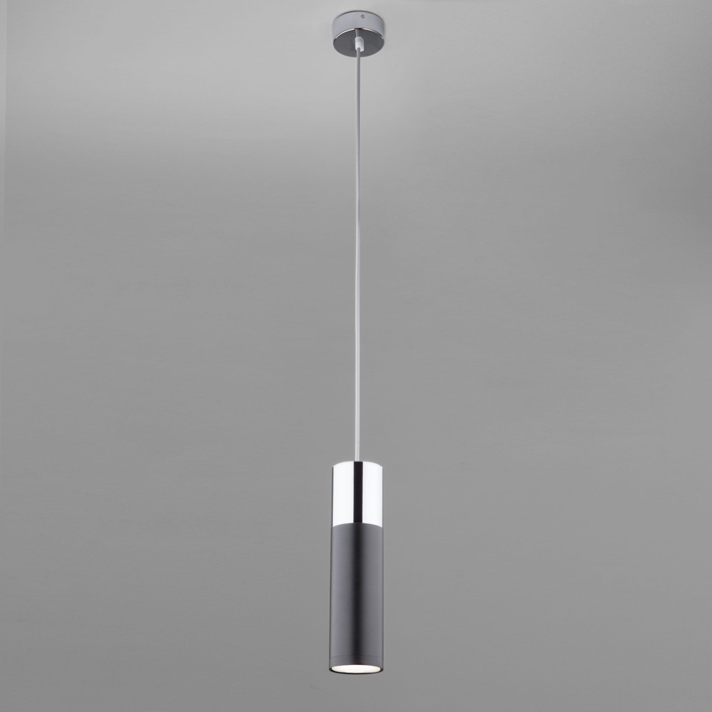 LED светильник подвесной в стиле лофт 50135/1 LED хром/черный