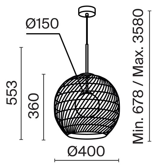 Подвесной светильник Maytoni MOD204PL-01BG