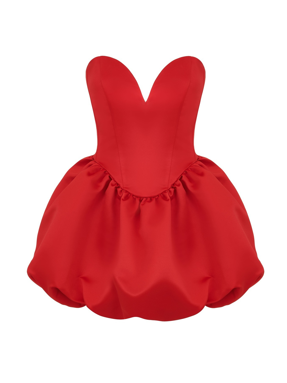 Платье мини Baby doll, красный