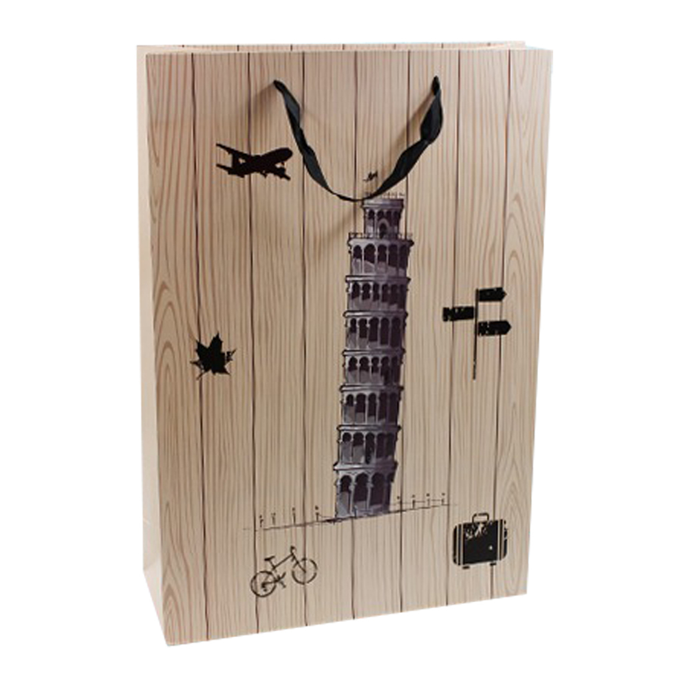 Подарочный пакет Basir, серия "Достопримечательности Мира", 32*45*12 см, ассорти