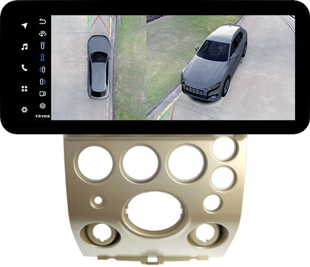 Магнитола для Infiniti QX56 JA60 2004-2007 (поддержка Bose) - Teyes LUX ONE 360 монитор 12.3" 2K QLED на Android 10, 6Гб+128Гб, CarPlay, 4G SIM-слот, 4 камеры в комплекте