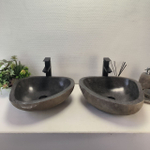 Раковина из речного камня ПАРА! RS-63698 45*41*15 2шт 0126