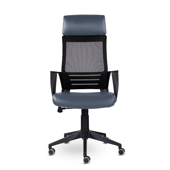 Кресло М-811 Альт/Alt blackPL Ср S-0419 (темно-синий)