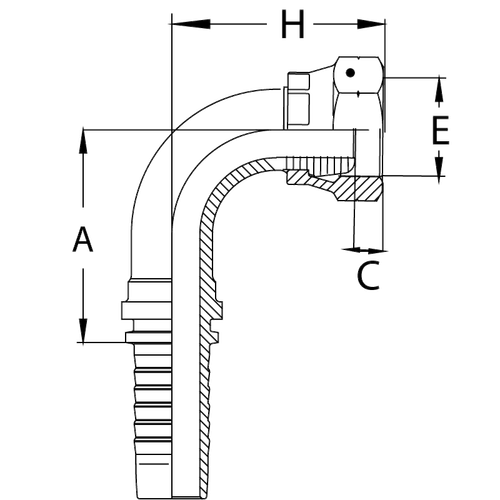 Фитинг DN 16 DK (Г) 30x2 (90) накидная гайка