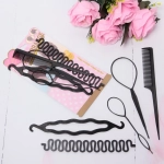 Набор для создания причёсок 5шт «Styling», цвет черный, 23*11,5см