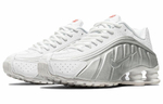 Кроссовки Nike Shox R4 "White And Metallic Silver" (Женская размерная сетка)