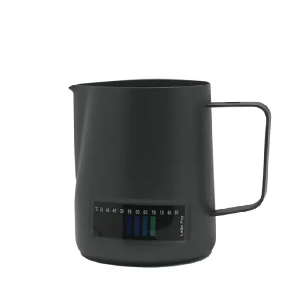 Питчер молочник 480 мл с инд. темп. Latte Pro Color черный тефлон d 8,2/7,1 см h10,7 см нерж. P.L.