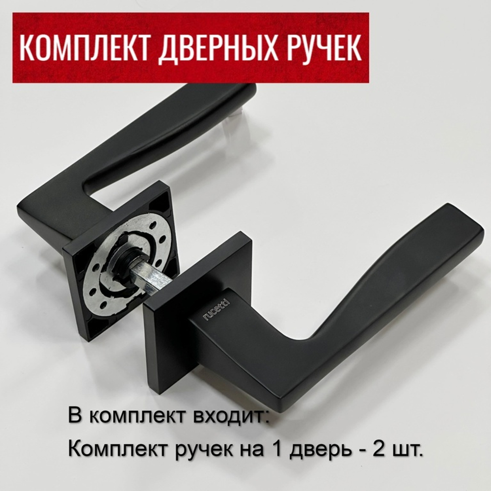 Ручка Rucetti RAP 28 SLIM-S BL черная квадратная
