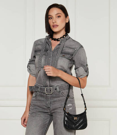 Кожаная сумка через плечо HALF MOON BABY Pinko - черный(103538 A1RO)