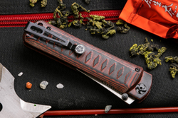 Складной нож Whisper D2 StoneWash Red