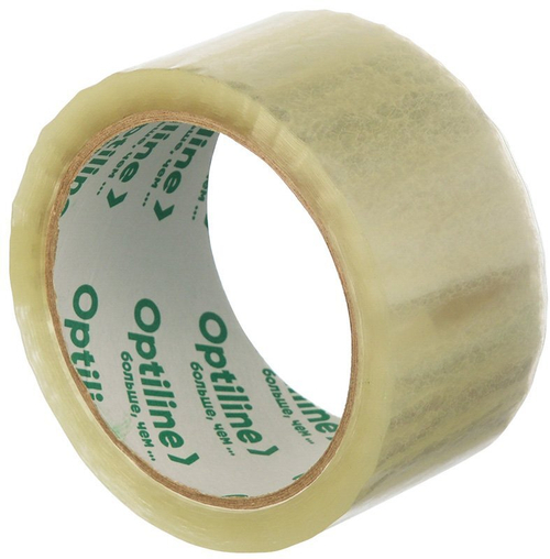 Скотч Optiline, ширина 48 мм, 45 мкм, 66 метров в рулоне, прозрачный, 36 рулонов в коробке